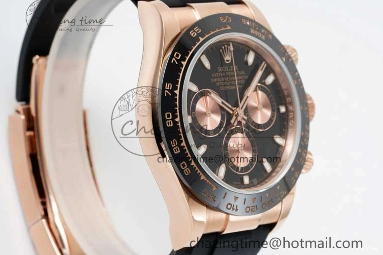 MiroTime 0506 Stretchable Daytona 116515 QF 1:1 Best Edition Black RG Dial on Oysterflex Rubber Strap SA 2273